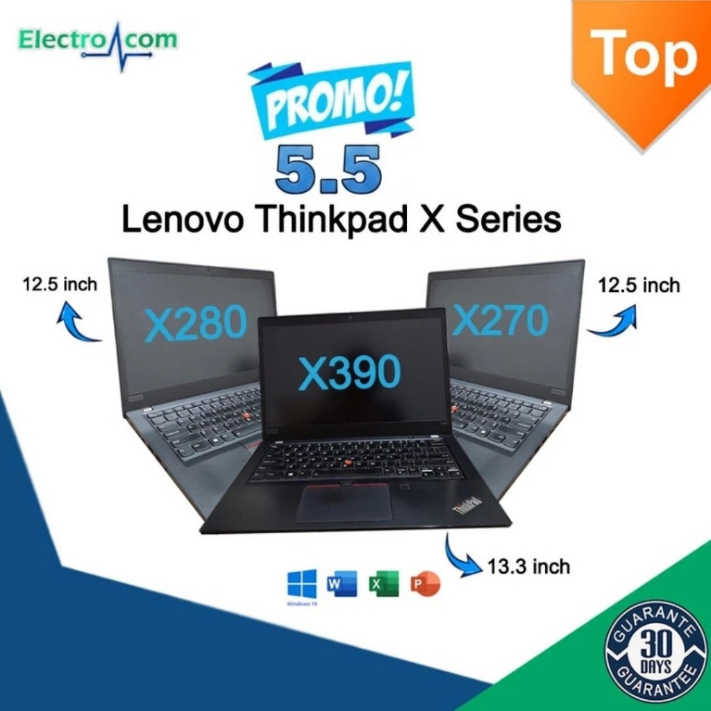 Lenovo Thinkpad X260 X390 X13 Core i5 / i7  RAM 16GB - 512GB Ultrabook