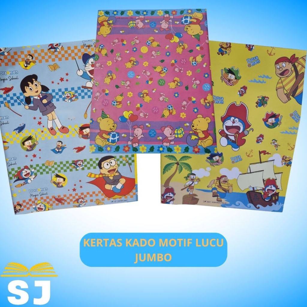 KERTAS KADO JUMBO | KERTAS KADO LUCU | KERTAS KADO BUNGA | KERTAS KADO JUMBO KARAKTER | KERTAS KADO 