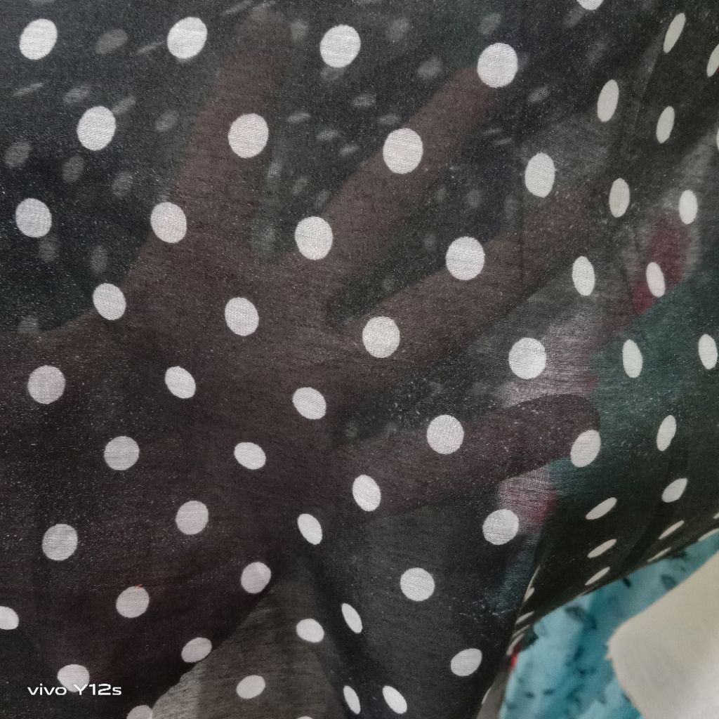 Kain Organza polkadot / Harga / 0.5m/ Kain Organza Polkadot Meteran / Bahan Organza Polkadot / Bahan