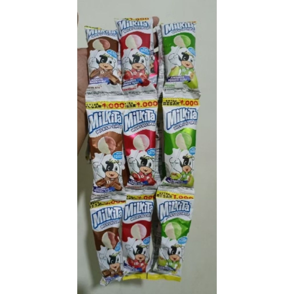 Milkita Lolipop 1pack isi 30- Tinggi Kalsium, Rasa Segar, Cocok untuk Anak