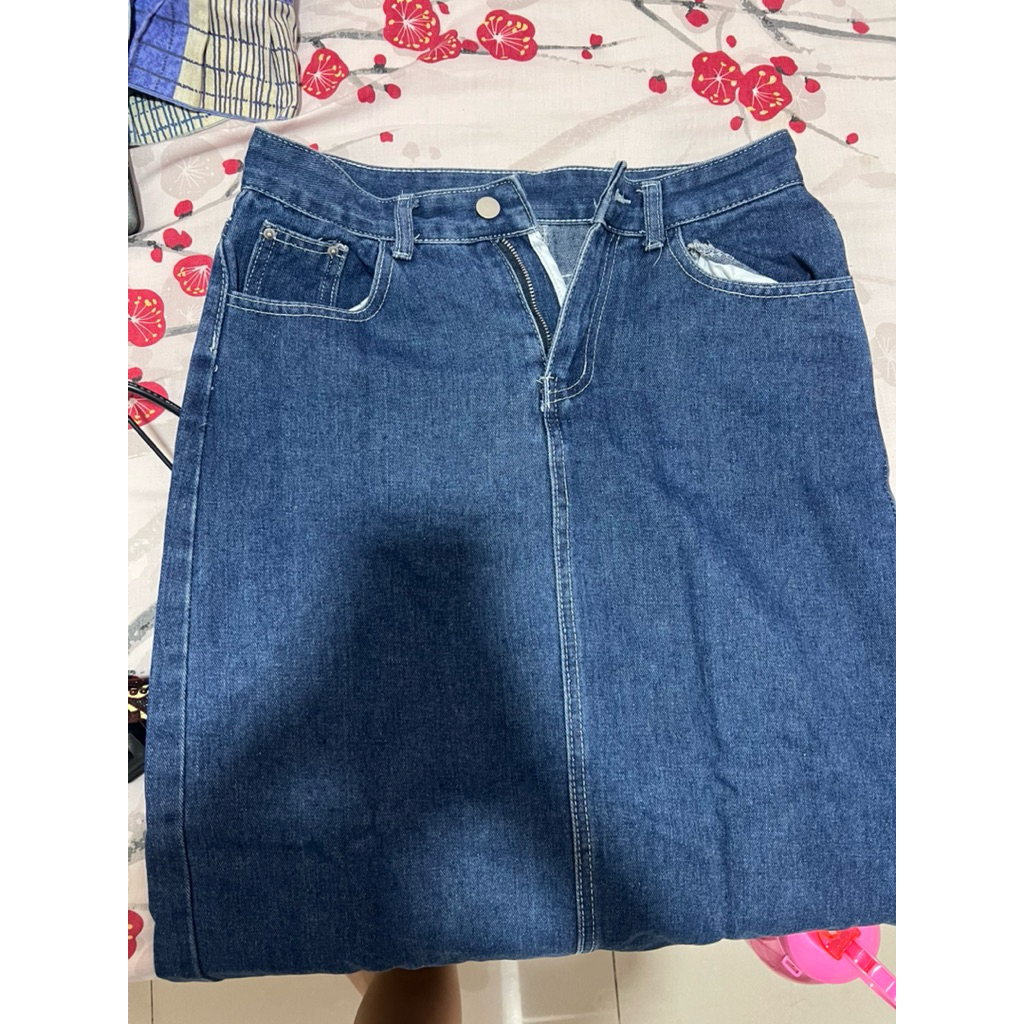 rok denim dark blue lulu jeans preloved