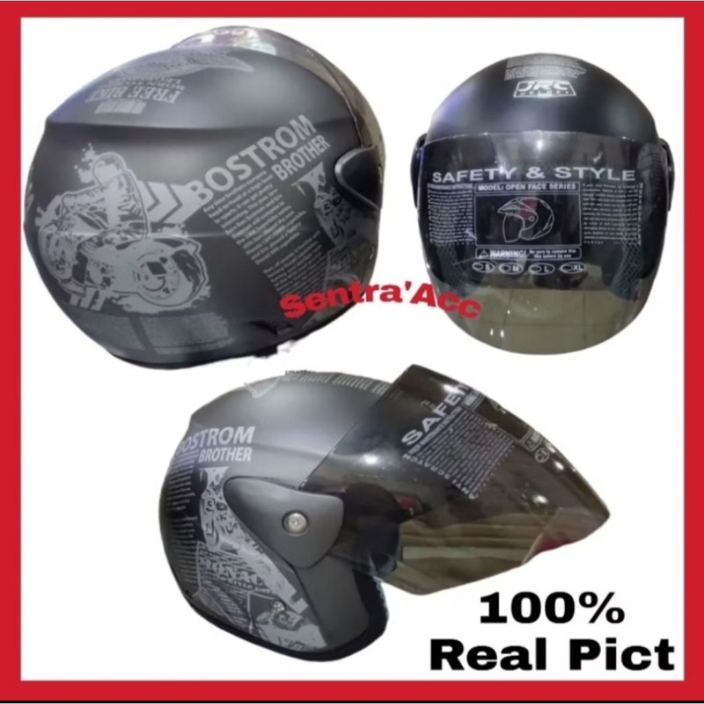 Helm Half Face Dewasa Helm Motor SNI Helm Bogo classic