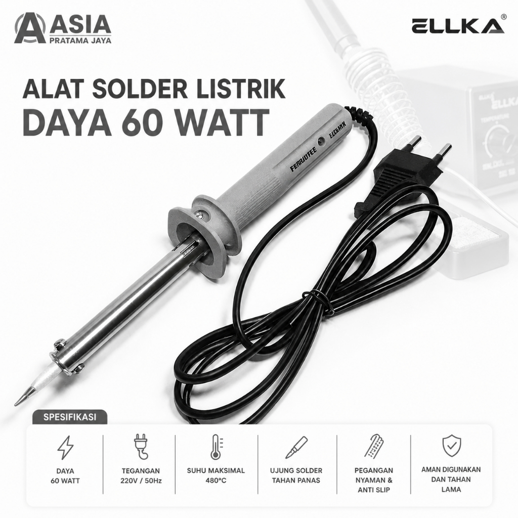 CUCI GUDANG SOLDER LISTRIK Besi Solder Listrik Tahan Lama Efisiensi Solder Pemanas Eksternal 60Watt