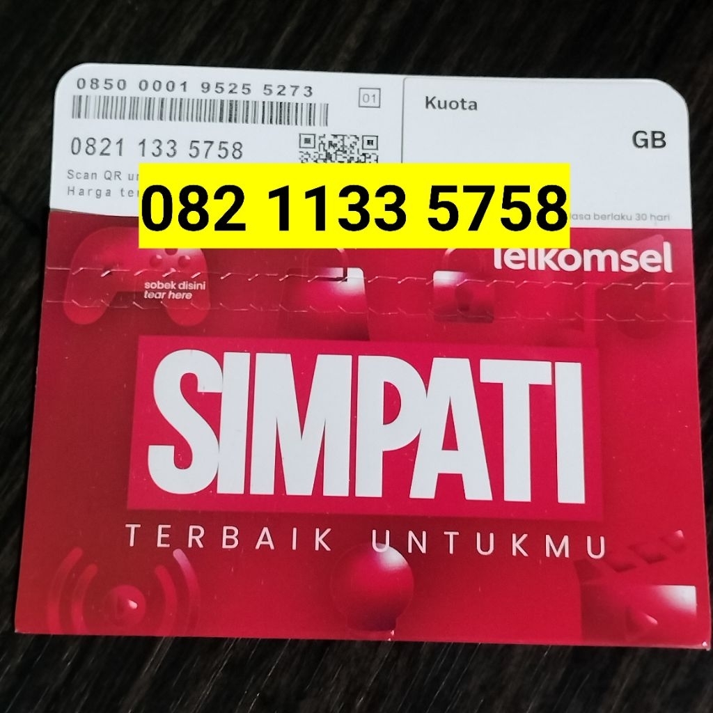 Kartu Perdana 11 Digit 5758 Nomor Cantik Telkomsel Simpati Maju Mapan