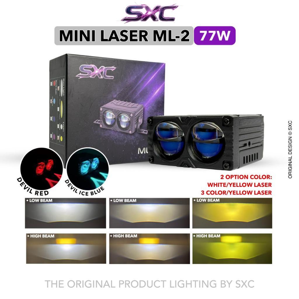 ML2 LASER LAMPU TEMBAK BILED 2 MATA LASER 3 WARNA BLUELENS MINI LASER 3 MATA CAHAYA MODEL BILED ASLI