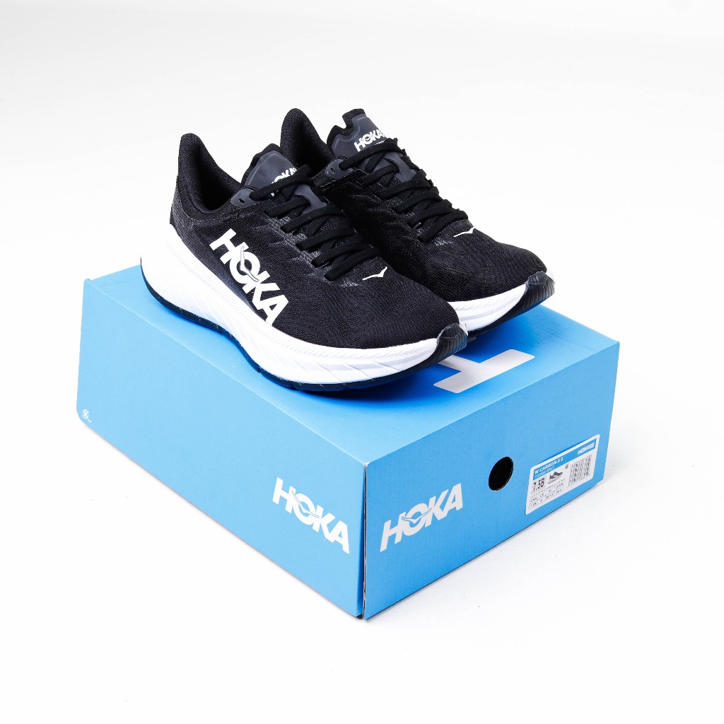 (SZBD) Sepatu Sneakers Hoka One One Carbon X2 Black White