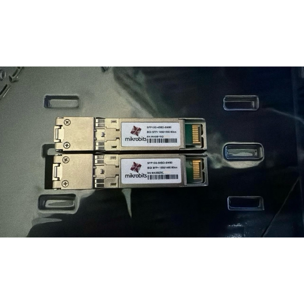 Mikrobits SFP BIDI 10G 80KM Single Core Sepasang Mikrobits SFP+ Transceiver SFP-10G-BD-SM-80KM