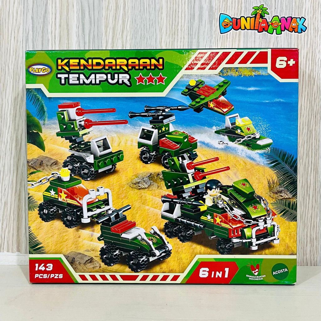 MAINAN LEGO KENDARAAN TEMPUR 6in1