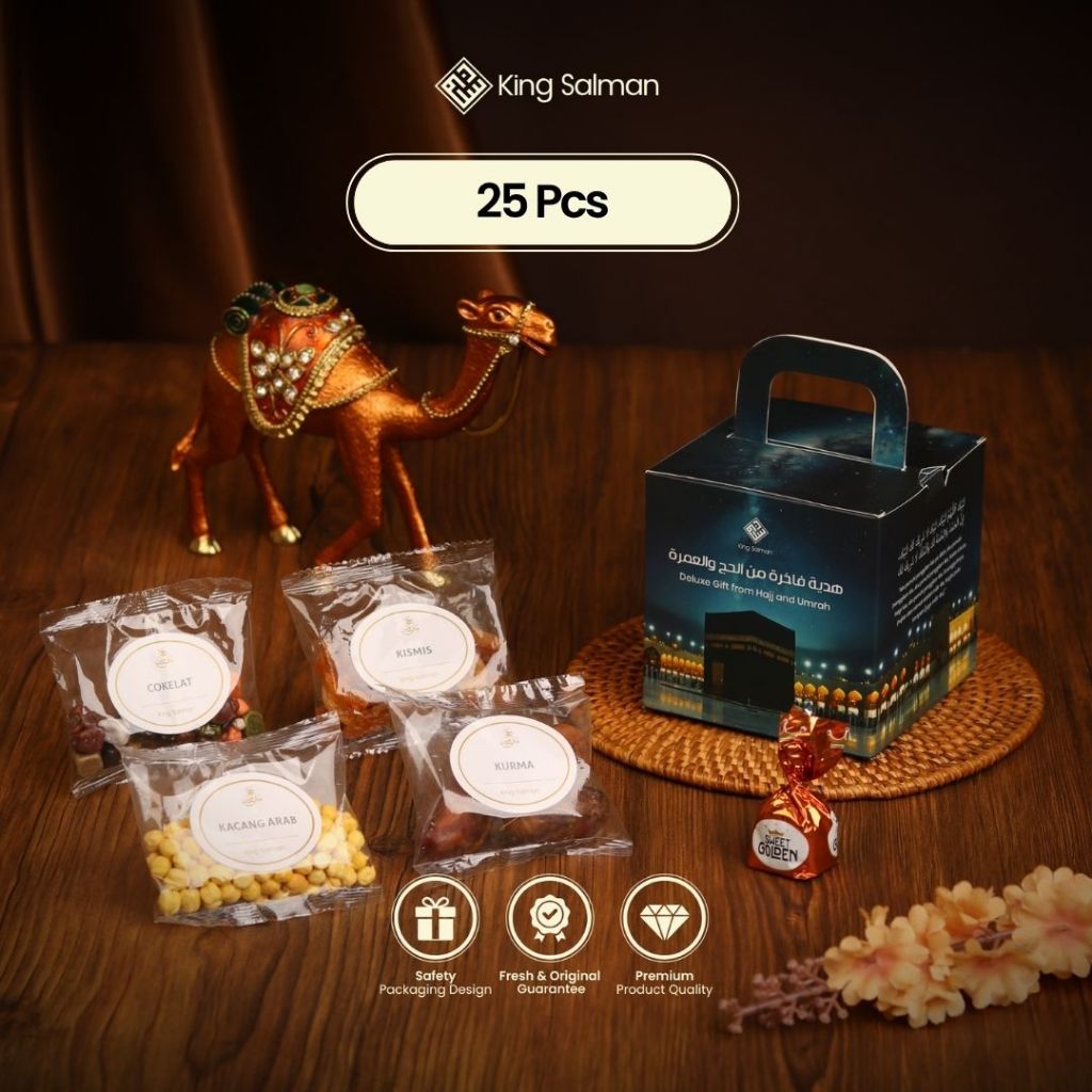 King Salman – SHAFA GALAXY Non Zamzam Isi 25 Pack| Oleh Oleh Haji & Umroh Premium Lengkap l Paket Gi