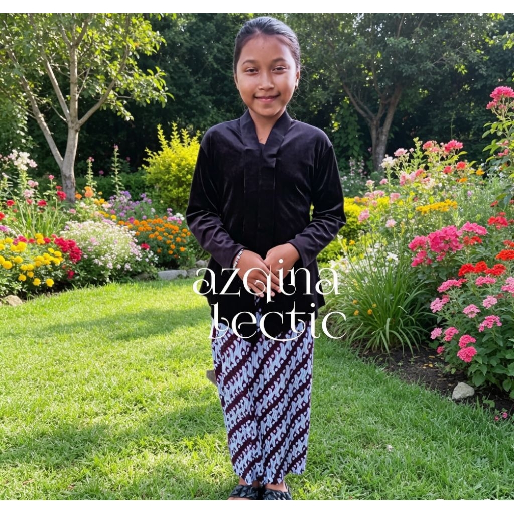 SET KEBAYA BLUDRU KARTINI ANAK PEREMPUAN (atasan+rok plisket)