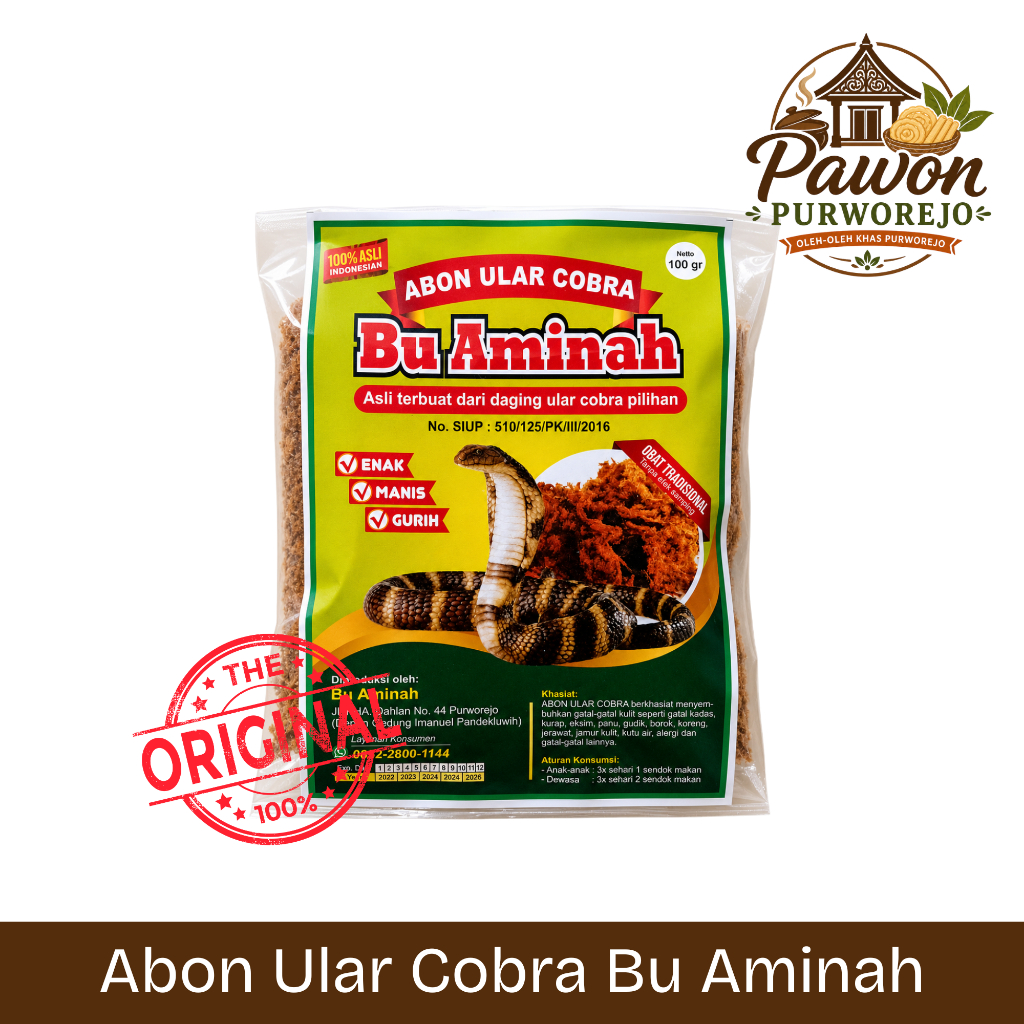 Abon Ular Cobra Asli Bu Aminah Original