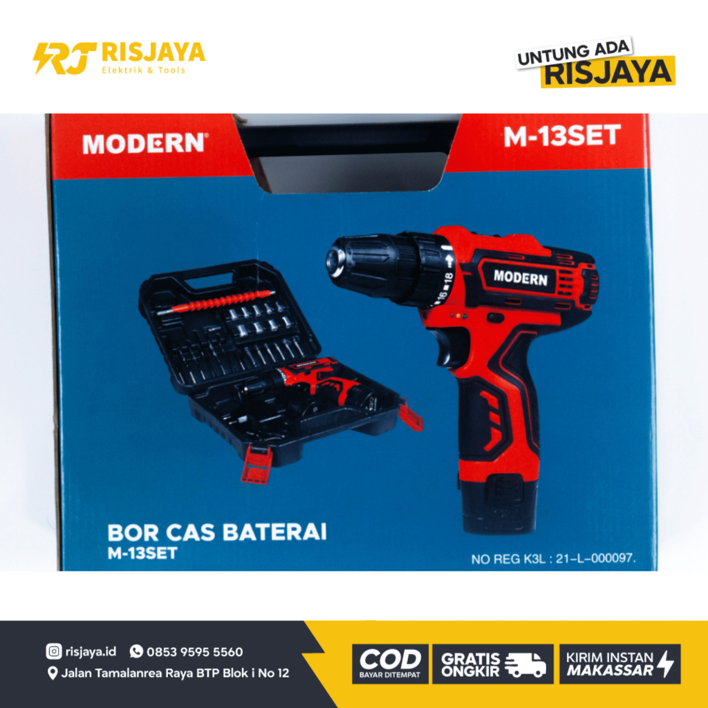 Bor Cas Baterai Merk Modern Type M13SET