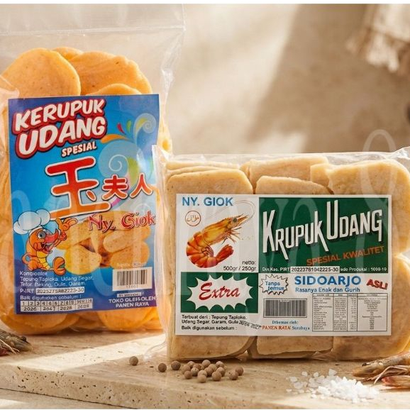 Kerupuk Udang Ny Giok Extra 500gr Krupuk Mentah