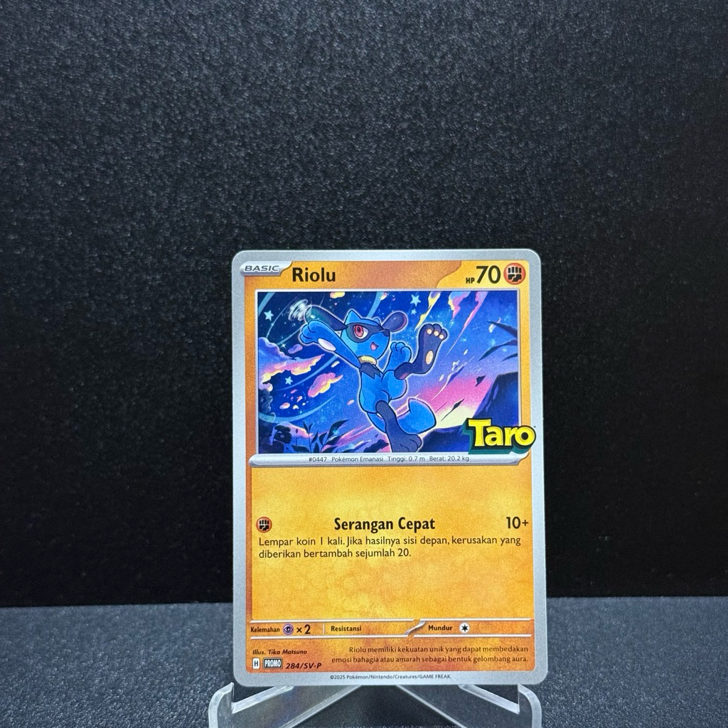 Kartu Pokemon Indonesia Riolu Taro Promo Original 100%