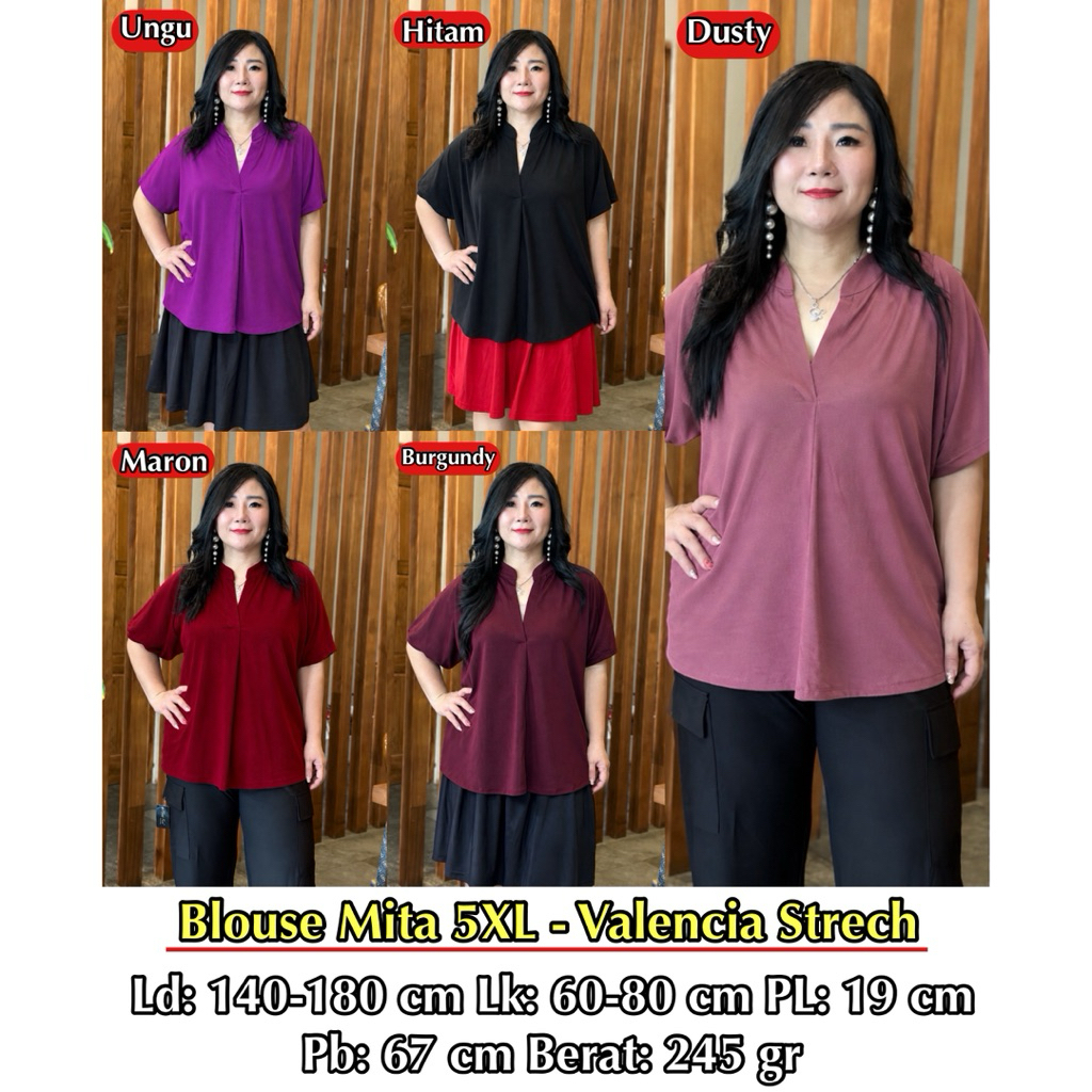 FINA BIGSIZE - (MITA BLOUSE WANITA) BLOUSE WANITA BIG SIZE KEKINIAN