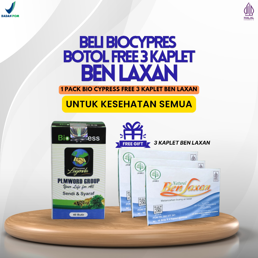 (BISA COD) KEMASAN BARU - Biocypress 40 Butir Untuk Sendi dan Syaraf