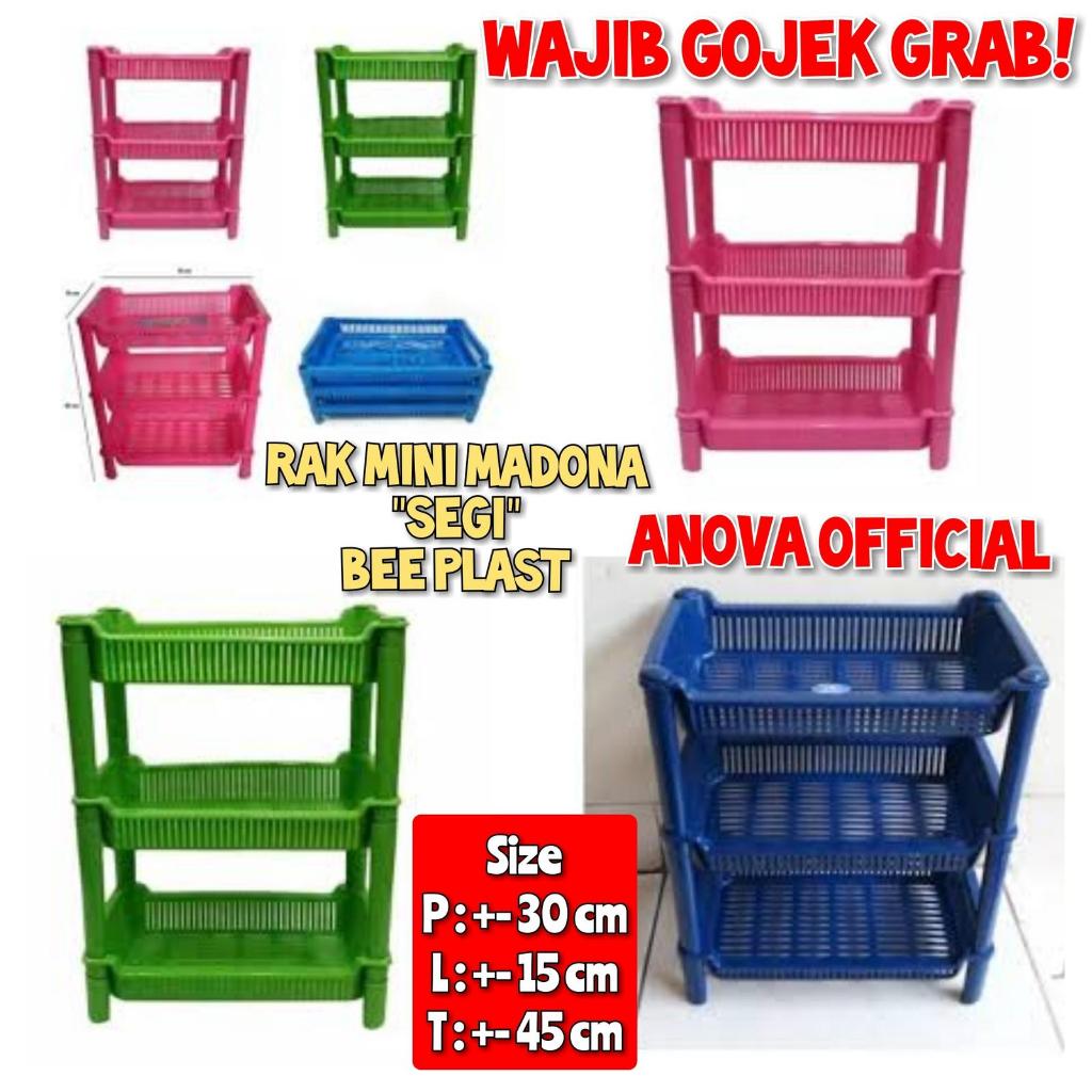 RAK MINI MADONA . SUSUN 3 TIGA . SEGI . BEEPLAST . BEE PLAST . PLASTIK
