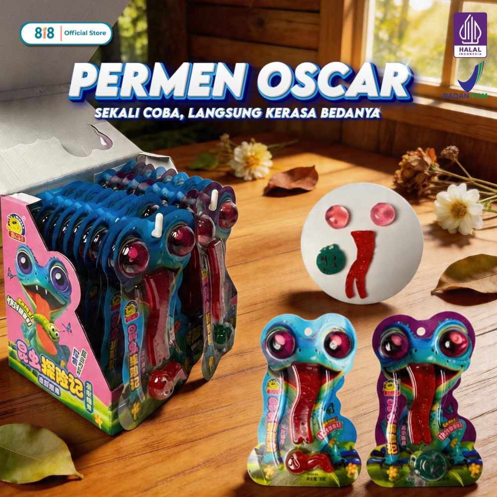 Permen Karakter Oscar Kenyal Bentuk Unik Rasa Buah Segar 1 Box / Permen Jelly Lembut