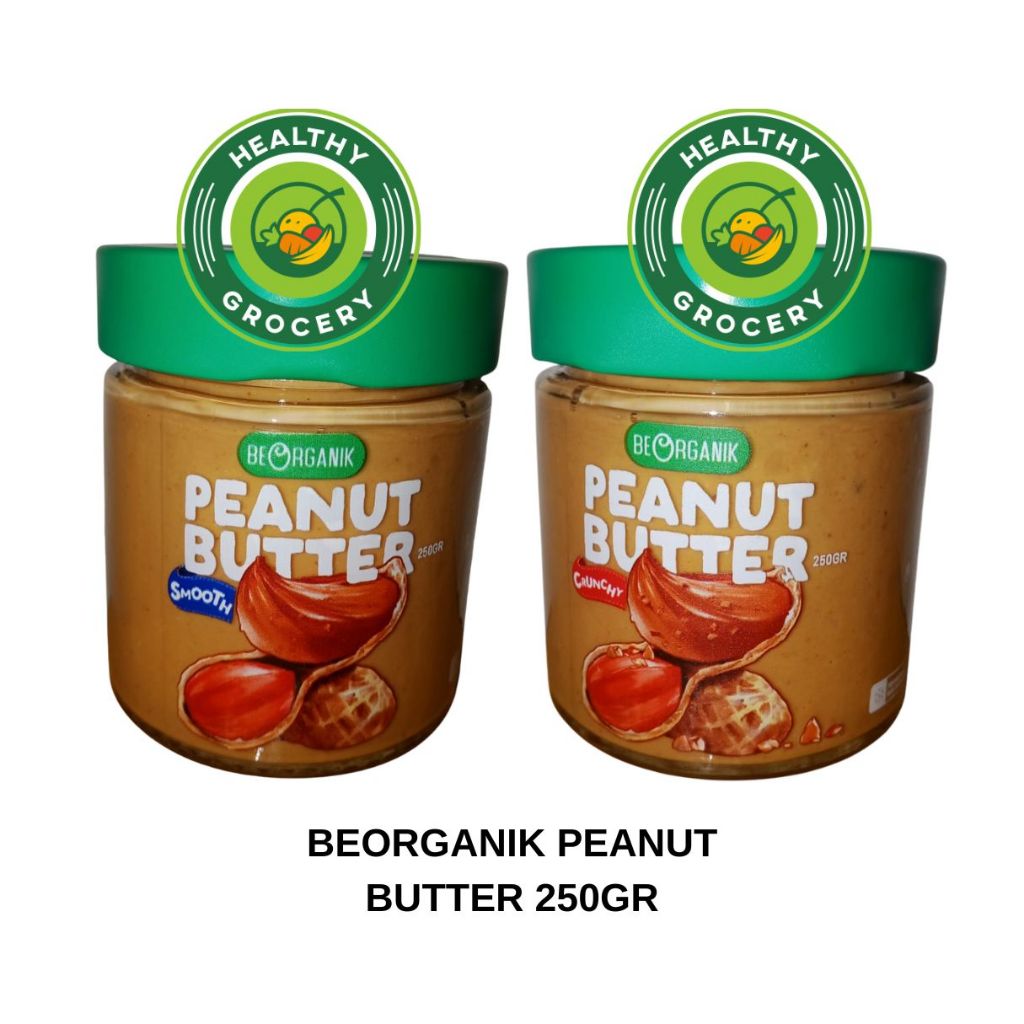 Beorganik Peanut Butter Spread 250gr / Selai Kacang / Peanut Butter Chocolate / Peanut Butter Honey