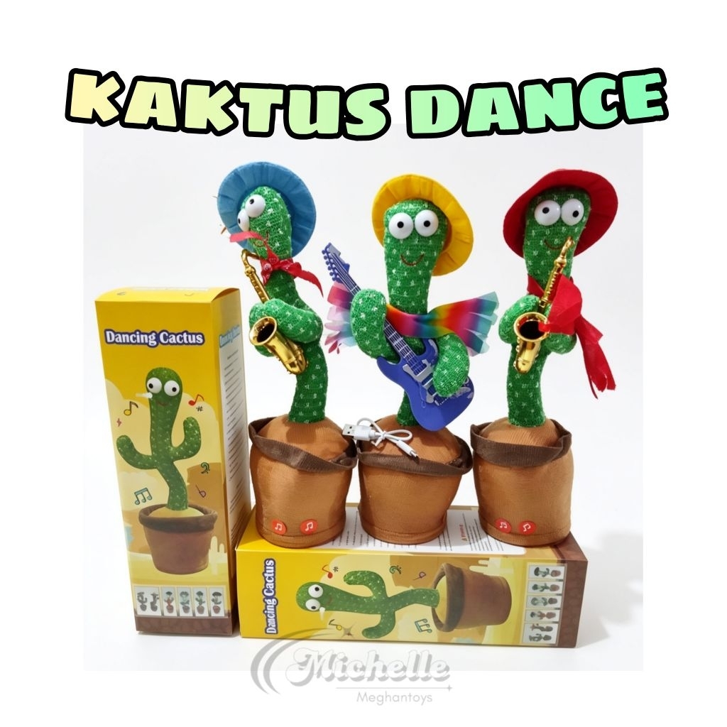 Dancing Kaktus - Mainan Anak Kaktus Dance Bisa Merekam Suara Dan Menari