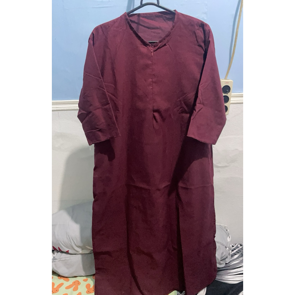 daster panjang home dress lengan 3/4