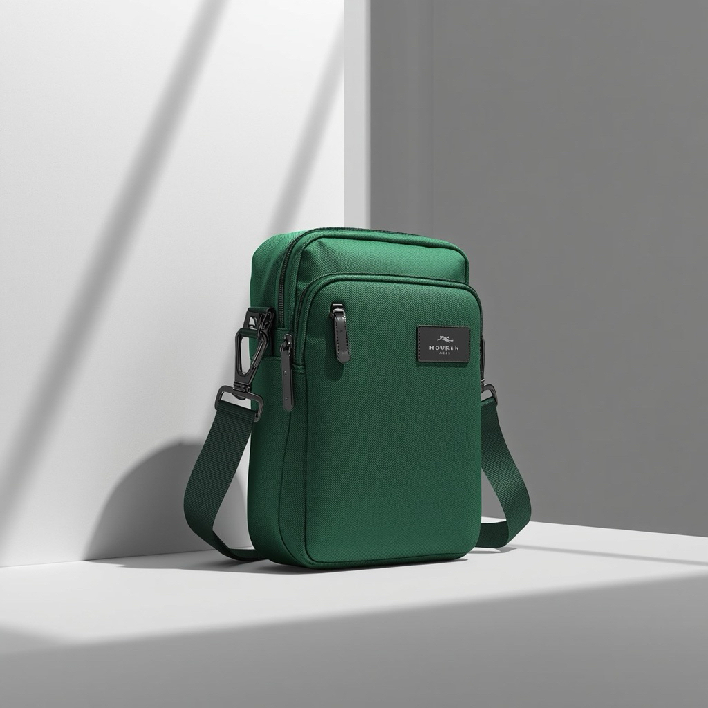 tas selempang pria warna hijau