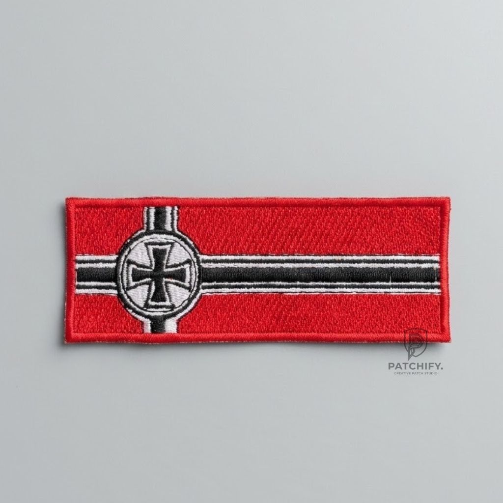 PATCHIFY BENDERA NAZI FLAG CROSS GERMANY PATCH BORDIR LOGO UKURAN 11x4.5CM