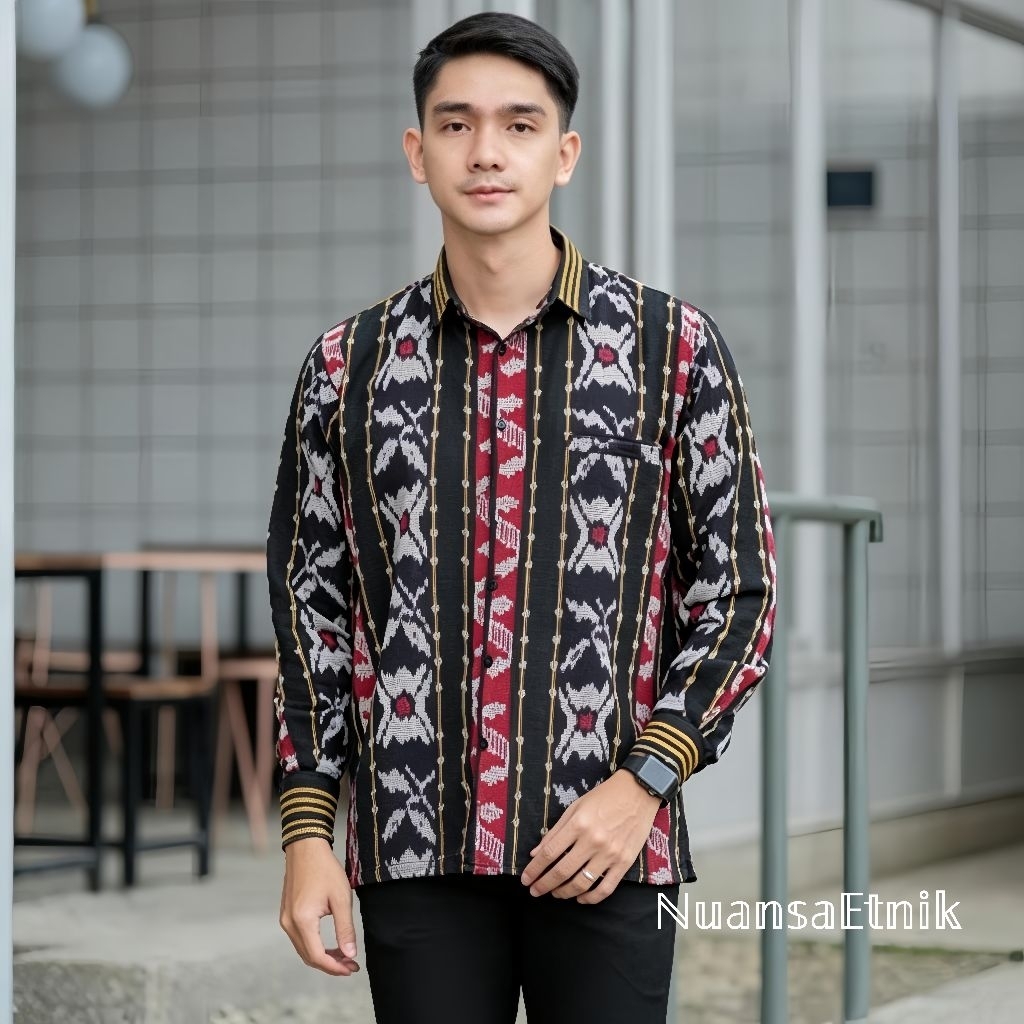 Kemeja Pria Bahan Tenun Troso Lengan Panjang Dan Pendek