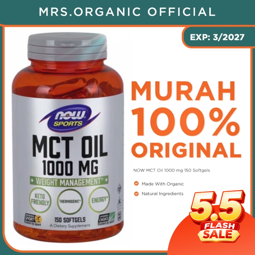 Minyak MCT 1000 mg 150 Softgel Suplemen Diet Keto