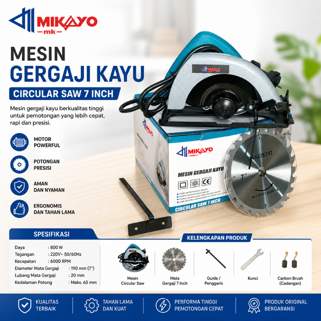 NEW PROMO MAKTEC Mesin Circle MT-583 / Circular Saw MT583 / Mesin Potong Kayu / M 5801 B MAKITA ORIG