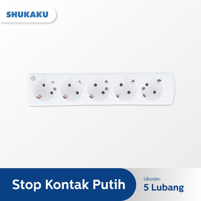 SHUKAKU Stop Kontak Arde 5 Lubang Original Berkualitas Tinggi