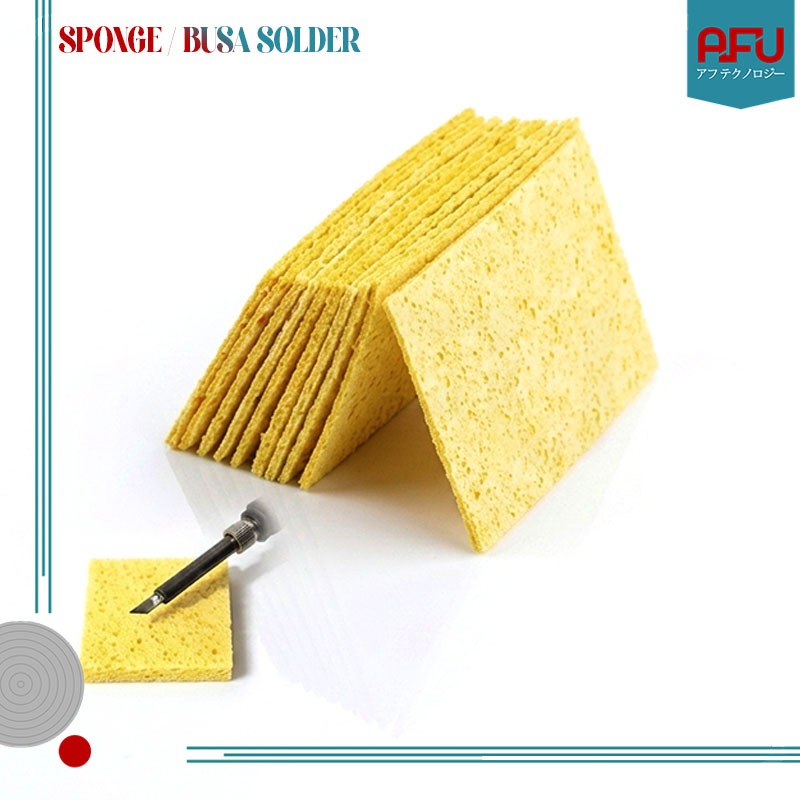 Busa Solder kuning / Sponge Pembersih mata solder