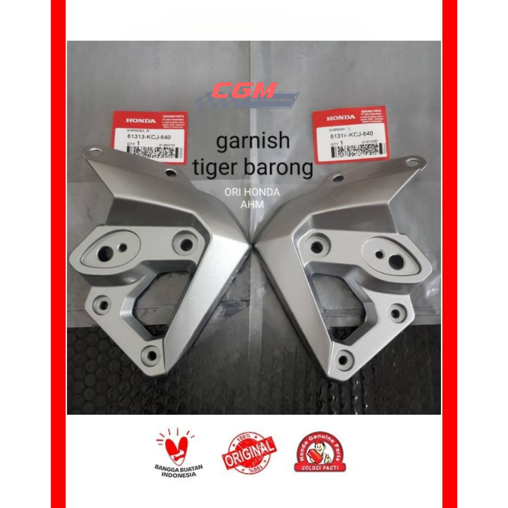 61313 & 61314-KCJ-640 Garnish kupingan lampu tiger revo ori ahm