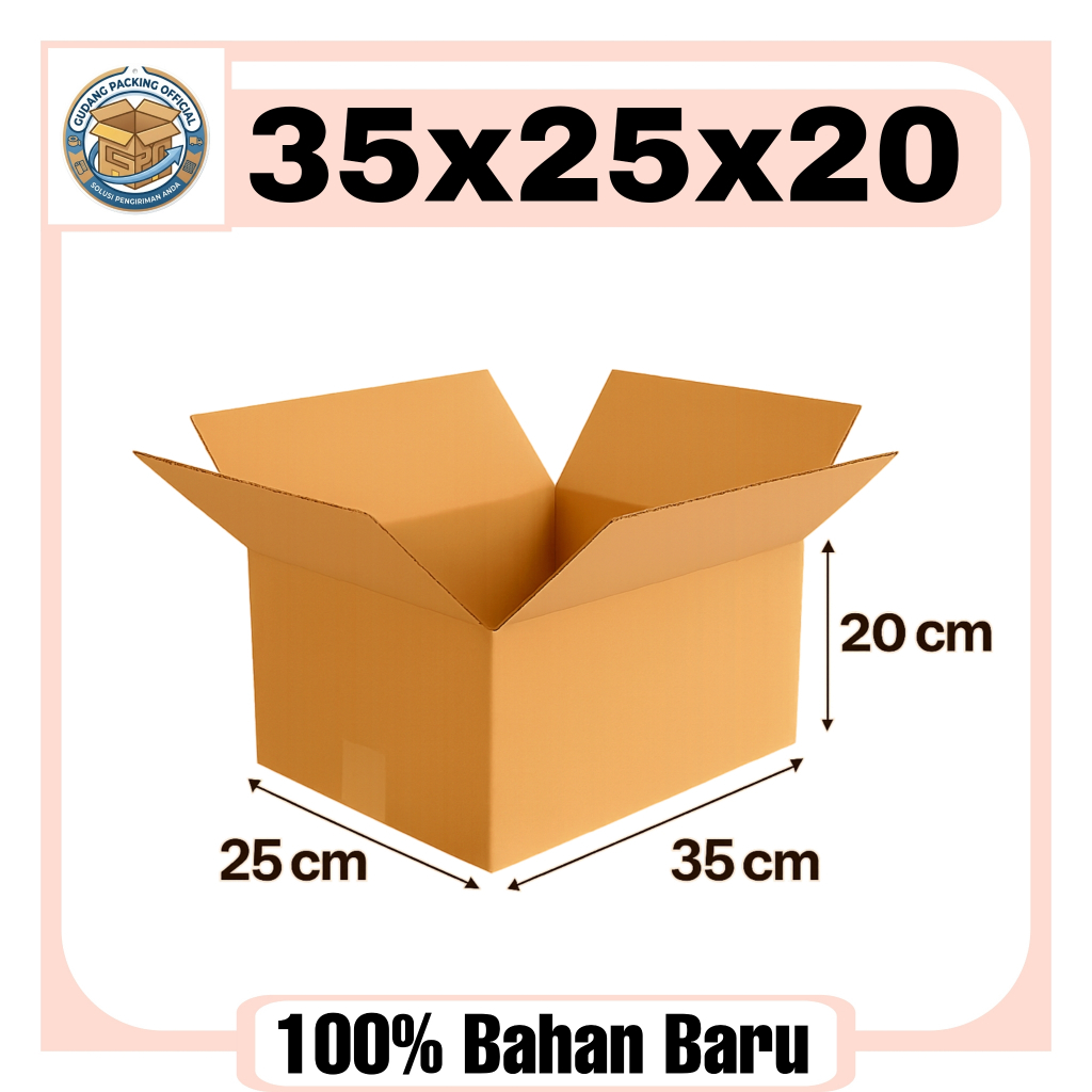 Kardus Packing Baru UK 35x25x20 Kardus Polos Kardus Packing Kecil Besar Karton Box Packing