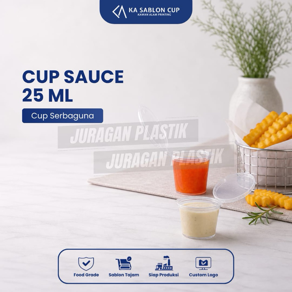CUP SAUS KECIL PLASTIK (Cup Plastik / Cup Plastik Serbaguna) Bahan Tebal