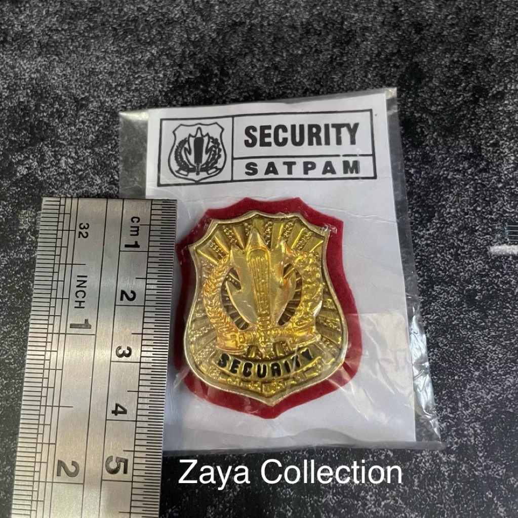 Lencana Dada Satpam - Pin Kewenangan Security, Tahan Lama dan Elegan