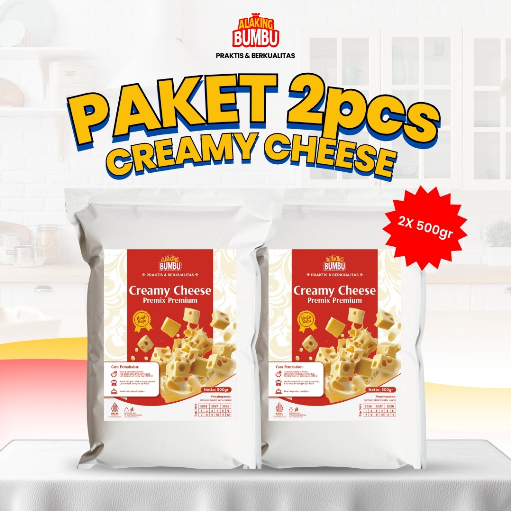 [ALAKINGBUMBU] 2× 500GR PAKET 2PCS CREAMY CHEESE 500GR