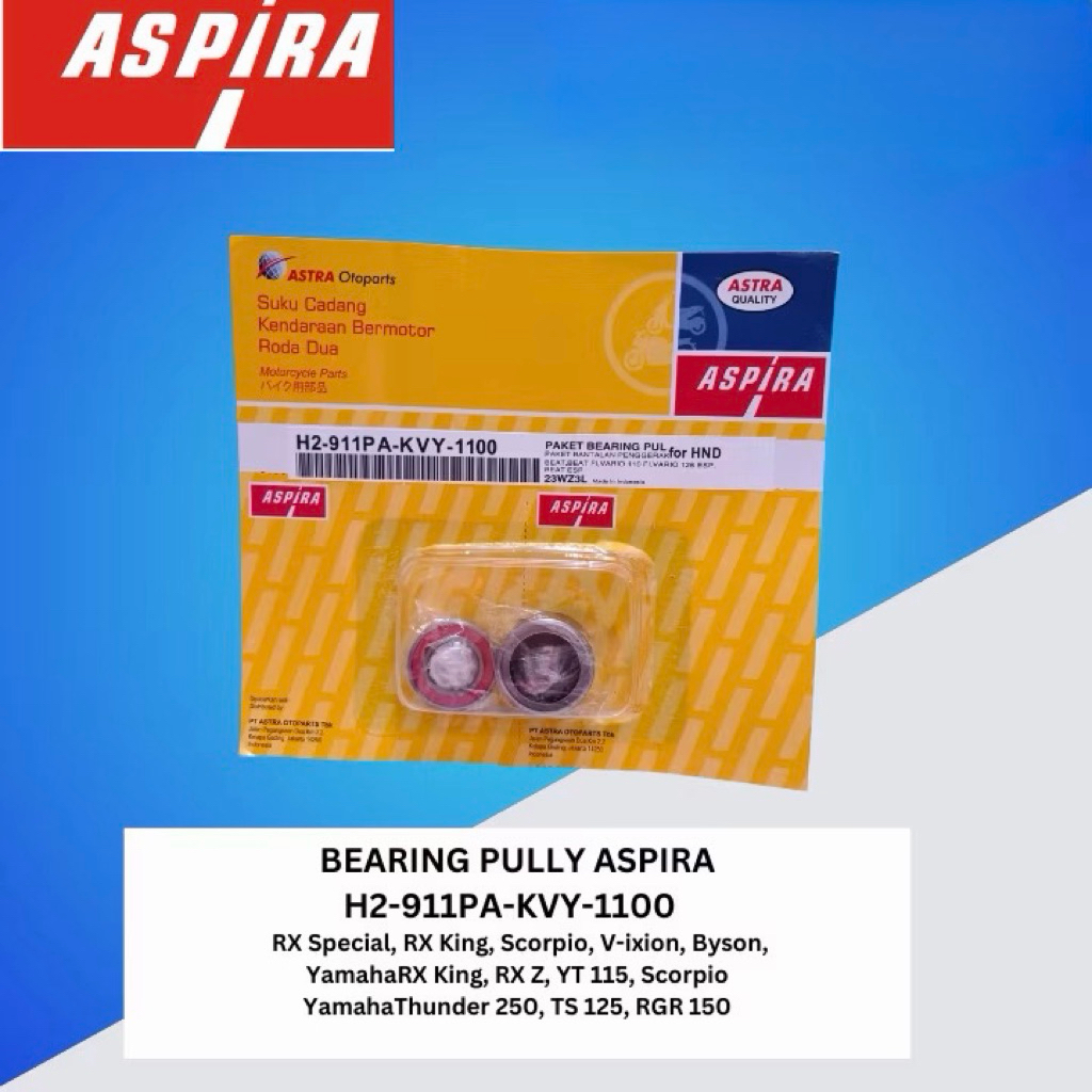 BEARING LAHAR PULLY BEAT, SCOPPY, SPACY, VARIO ASPIRA