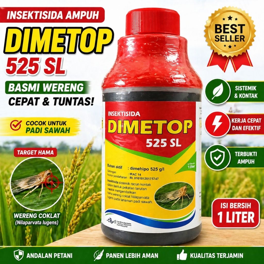 Insektisida Dimetop 525 SL 1 Liter Pembasmi Hama Wereng Sundep Narahypo / Spontan