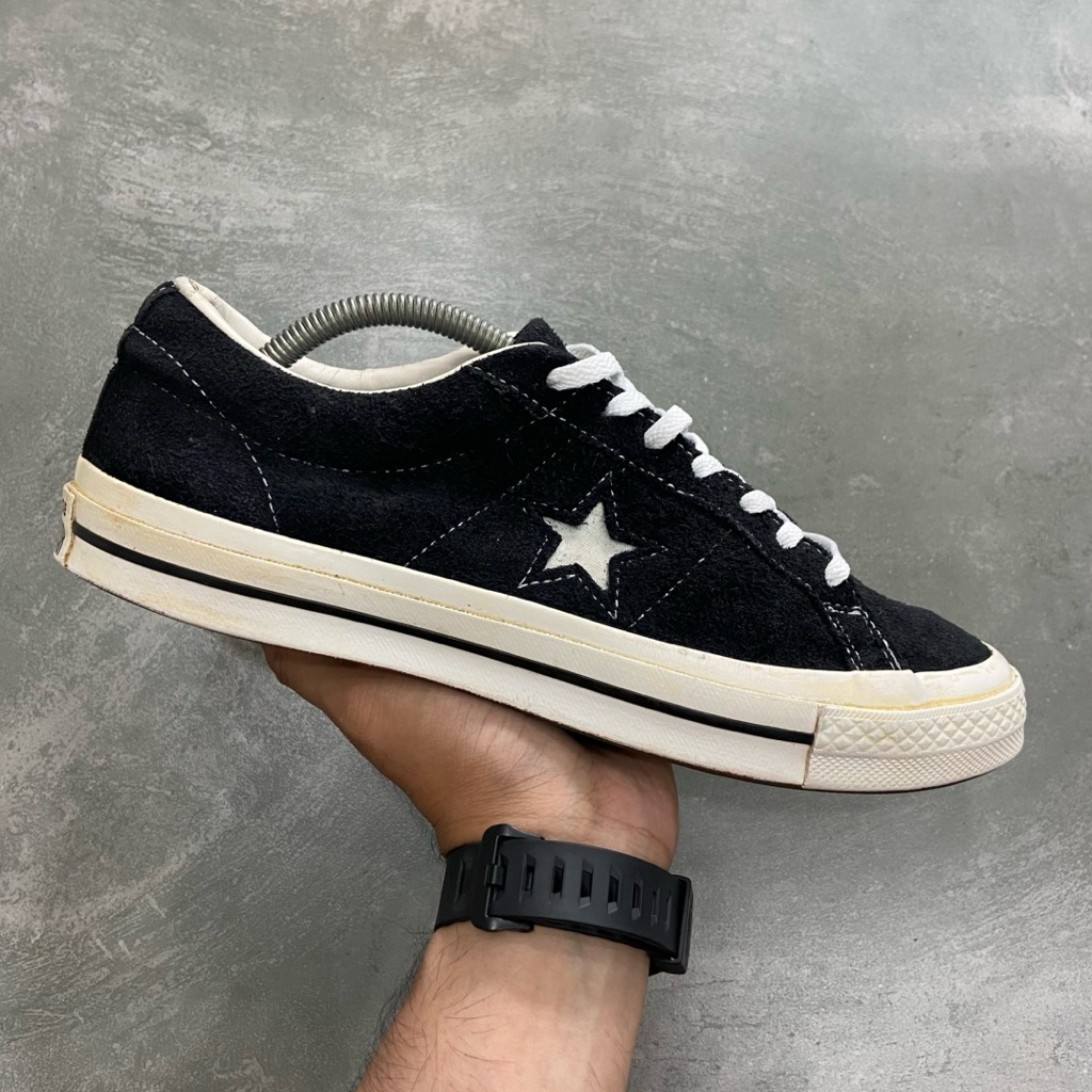[Size 42] Converse One Star OX Suede Low Black White 2020 (158369C) Second Original Good Condition. 