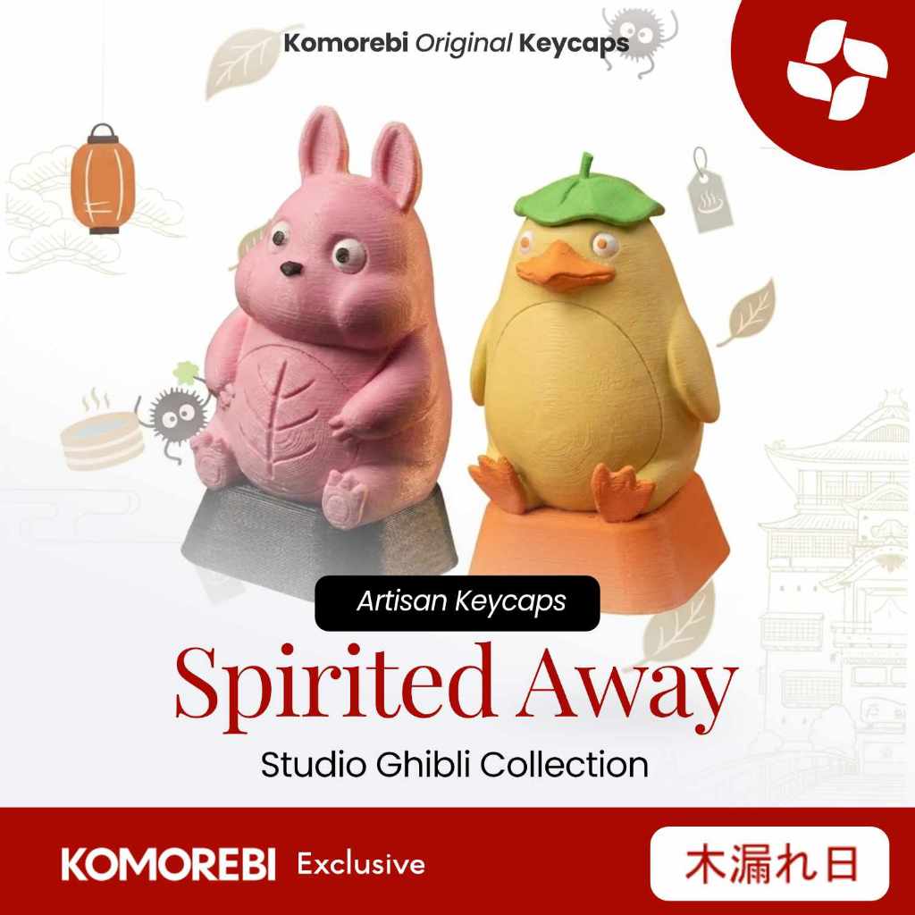 Artisan Keycap Spirited Away Studio Ghibli Boh Mouse Ootori Sama Custom Mechanical Keyboard Komorebi