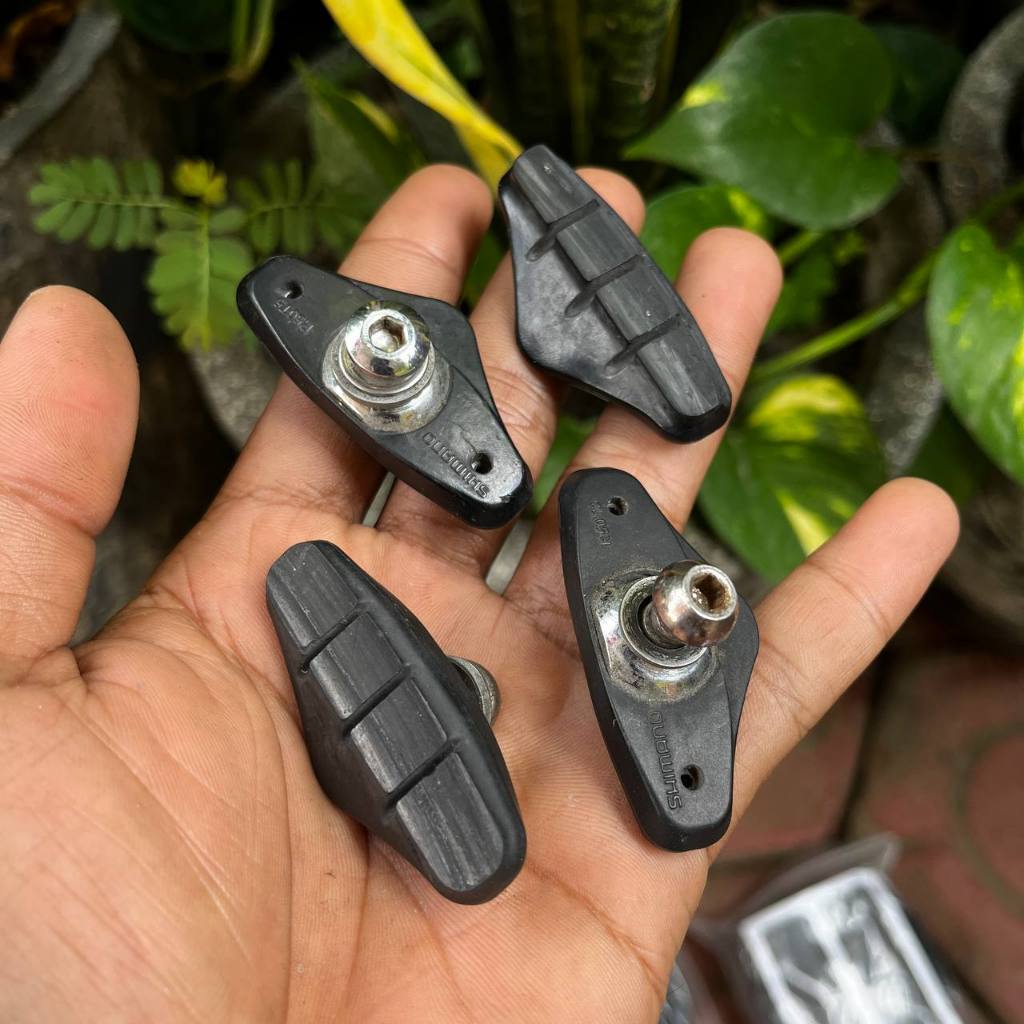 Karet pad kampas rem brakepad shimano tiagra bekas pemakaian kondisi 70% ori lepasan U brake tiagra