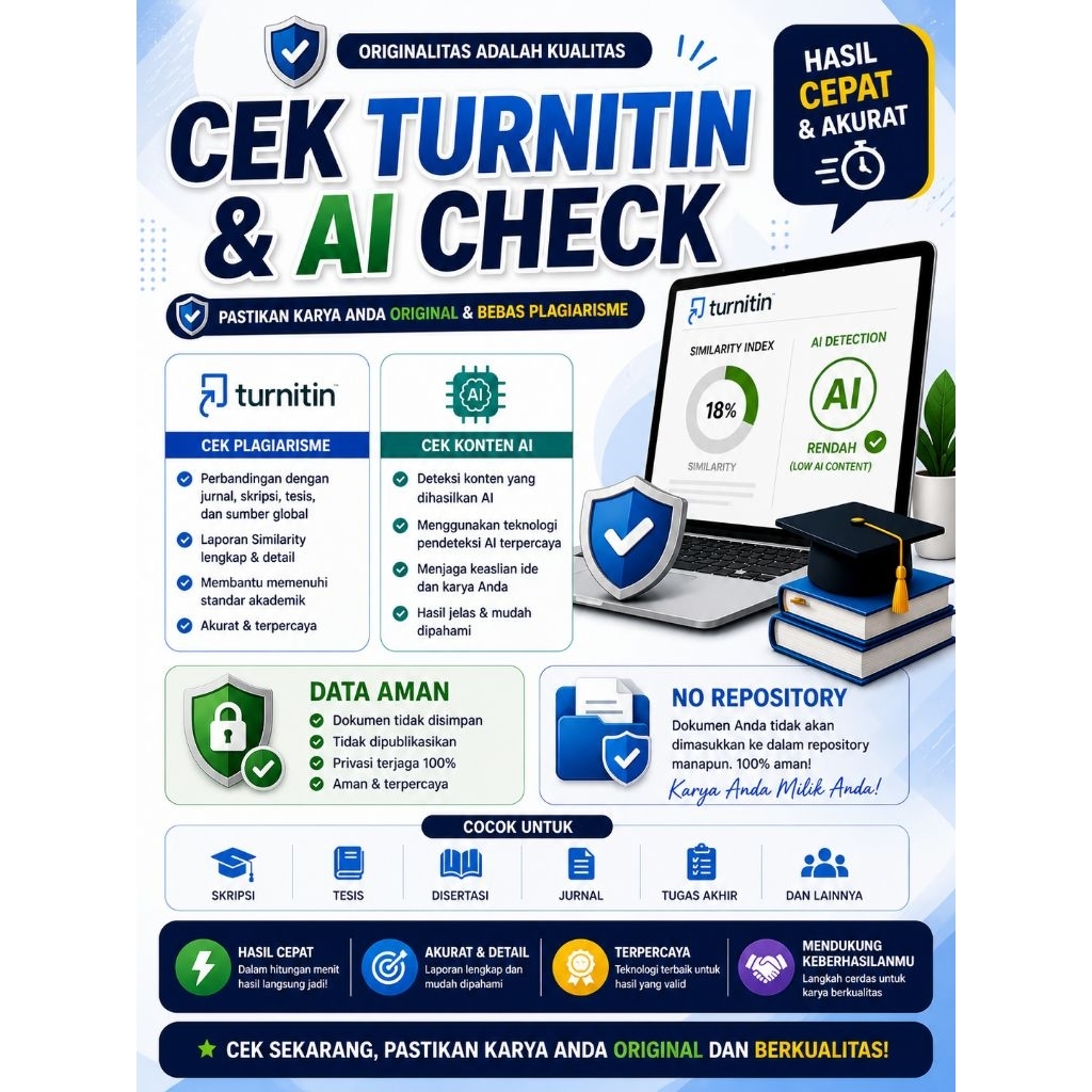 Cek Turnitin/ Cek Plagiarisme/Cek Ai