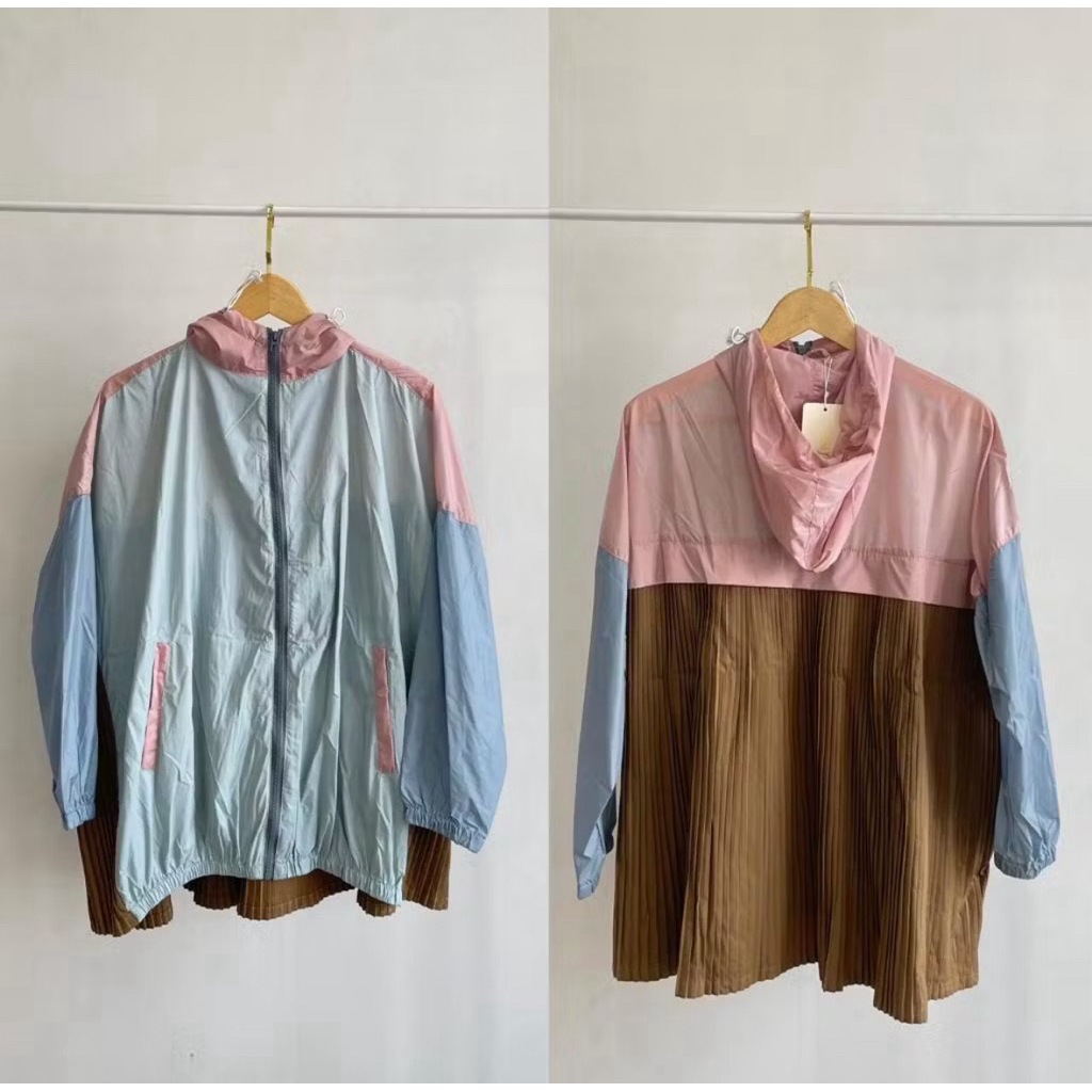 jacket olahraga pleated