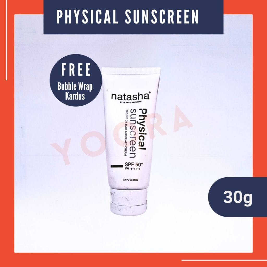 NATASHA Physical Sunscreen SPF 50 PA ++++, Sunscreen Wajah, Sunblock Wajah, Sb Blue Edelweiss