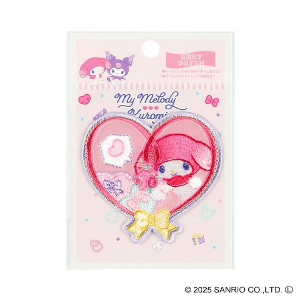 [READY STOCK] Sanrio JAPAN x Pioneer Sanrio 2-way patch My Melody & Kuromi - Emblem Bordir Impor