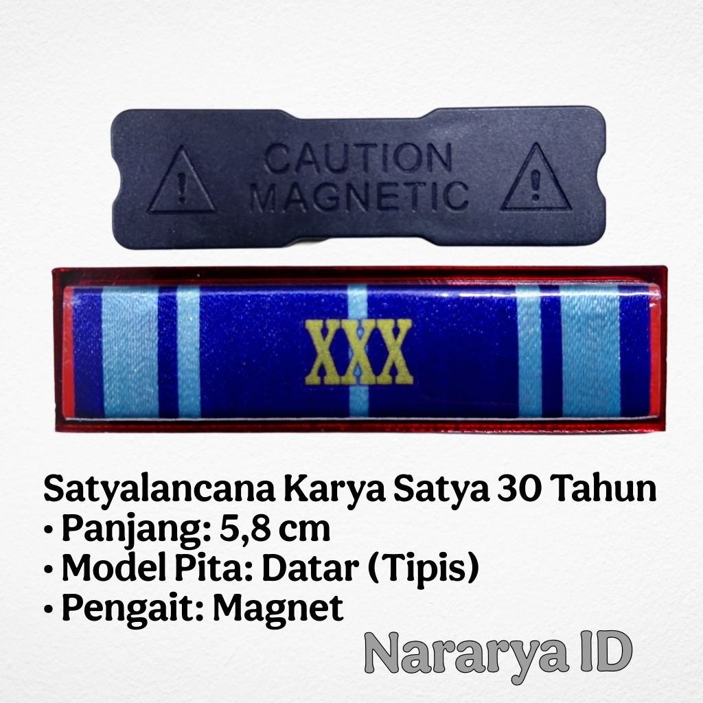 [Nararya ID] Karya Satya XXX 30 Tahun Pita Satyalancana Satya Lencana ASN PNS Datar Magnet 5,8 cm