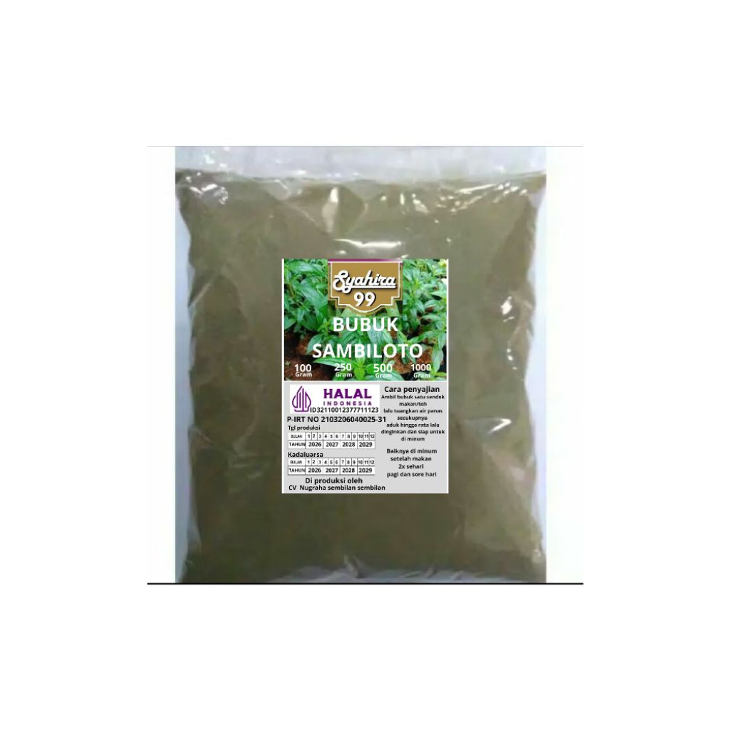 BUBUK SAMBILOTO Andrographis Paniculata 1KG