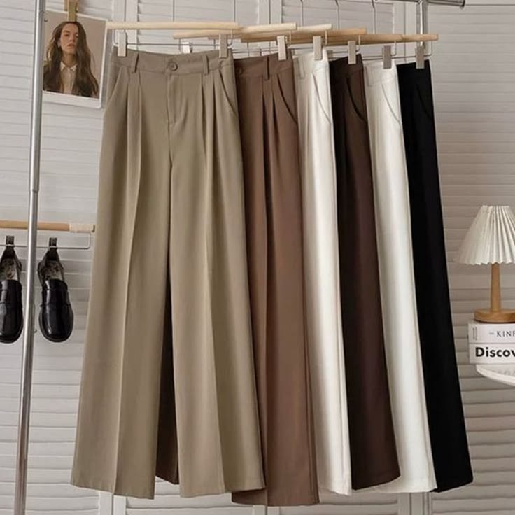 loose pants trousers wanita highwaist - celana kulot kantor anti kusut bahan polyester
