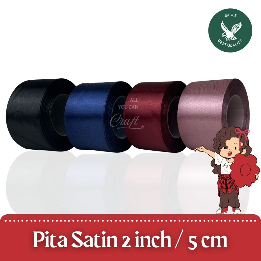 Pita Satin Eagle 2 Inch = 5 CM pita kado pita wisuda pita hampers pita buket